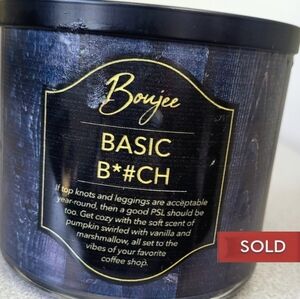 🆕️🎁Kringle Candle-Boujee Collection-Basic B#ch Scented Candle - Black🕯